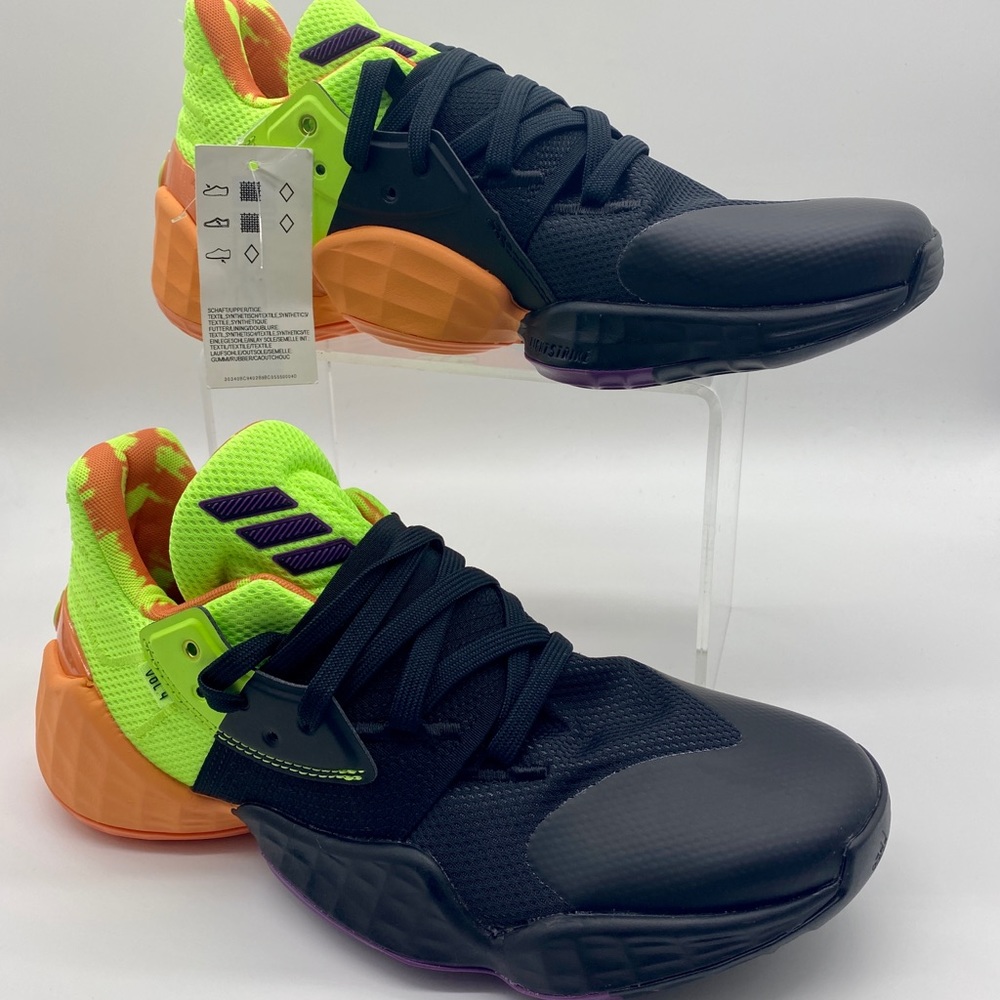 Adidas Harden Vol. 4 Core Black/Amber Men's Sz 8.5 - Picture 3 of 9